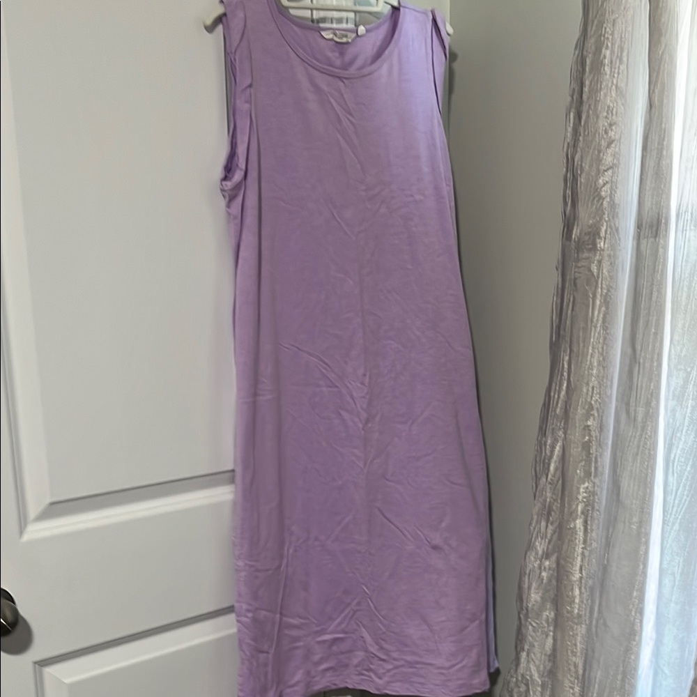 Candace Cameron Bure Purple Sheath Midi Dress